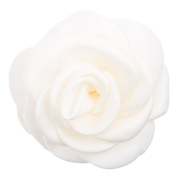 Satin rose hair claw, off white
