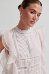 Kristel Frill Top, Crystal Pink