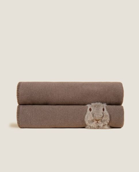 Soft cotton sweet rabbit throw 130x160, turtledove
