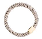 Fat hair tie, champagne stripe