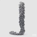 Glittered pine garland 180cm, silver