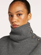 Wendy collar scarf, grey melange