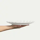 Oyster plate 28cm, white