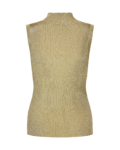 Imanja high neck knit top, gold