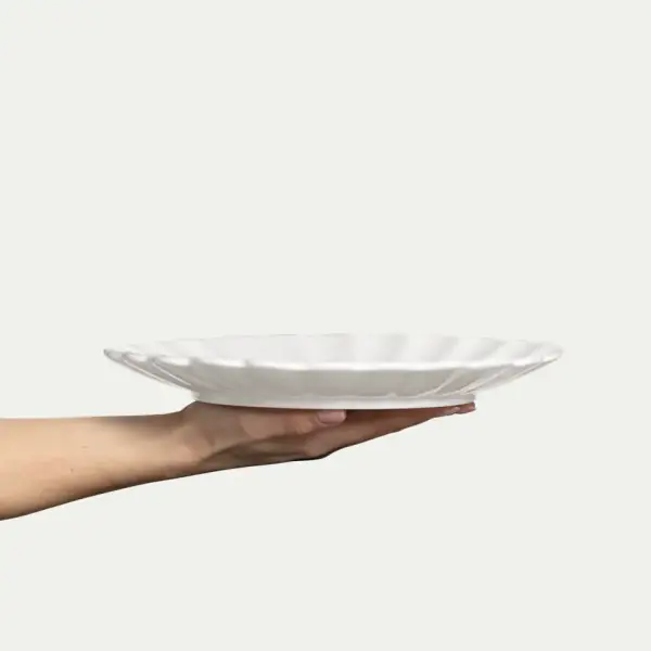 Oyster plate 28cm, white