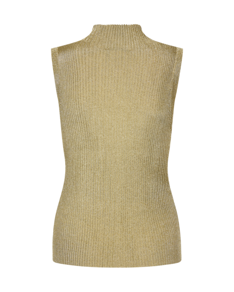 Imanja high neck knit top, gold