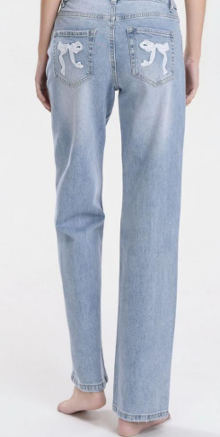 Bow jeans, light blue