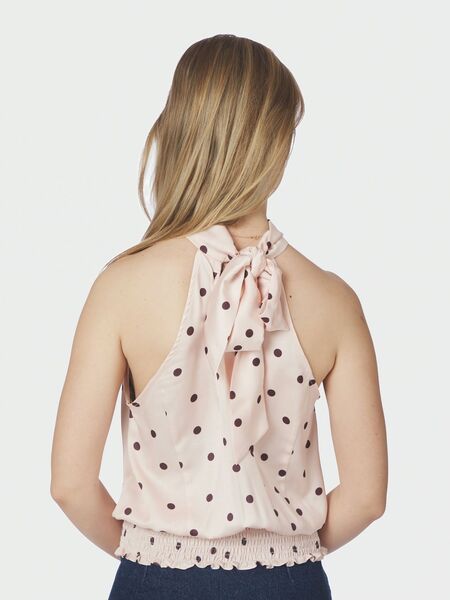 Jos big dot top, Light pink