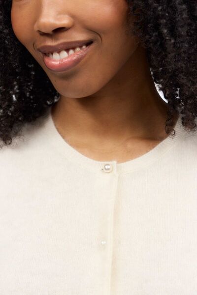 Teresa cashmere cardigan, ivory