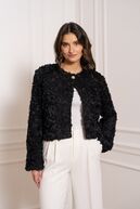 Floral jacket, black
