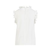 Top with ruffles, off white