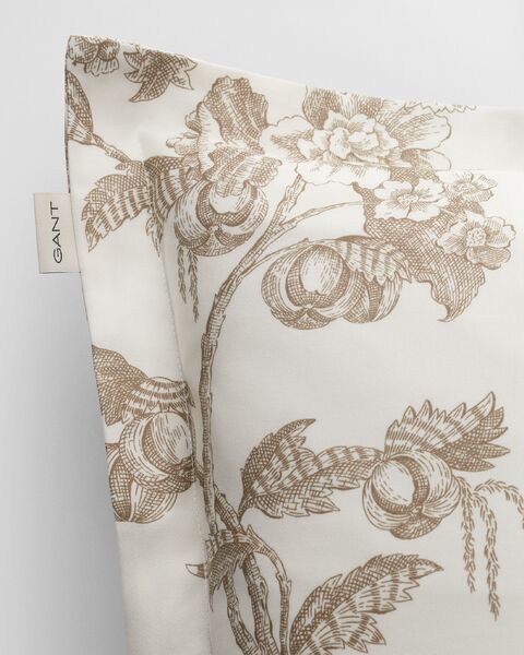 Tree print pillowcase 50x60, taupe beige