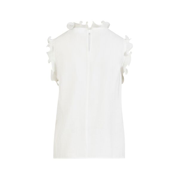 Top with ruffles, off white