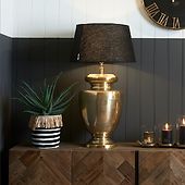 Linen lampshade 35x45, all black