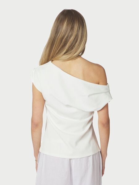 Mabelle drapy top, white