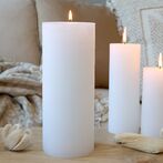 Macon pillar candle 25x10, white