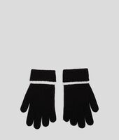 K/Signature knit gloves, black/white