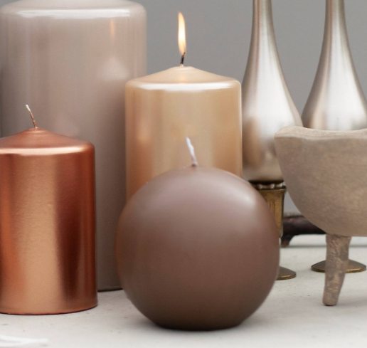 Pallokynttilä matta, beige