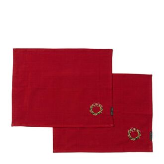 Christmas wreath placemat set of 2