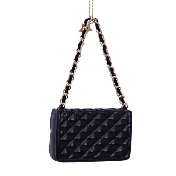 Ornament opal fashion bag 5,5cm, black