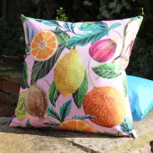 Citrus outdoor cushion 43x43, blush pink