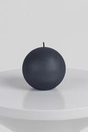 Velvet ball candle 10cm, dark navy