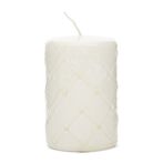Pillar candle padded 7x10, white