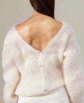 Cornelia mohair cardigan, white