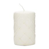 Pillar candle padded 7x10, white