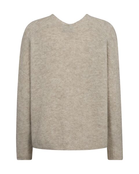 Thora v-neck knit, feather gray