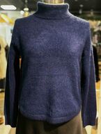 Mix raccoon turtleneck pullover, twilight blue
