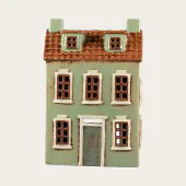 Ceramic house 20,5cm, green