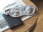 Passport cover, black/silver