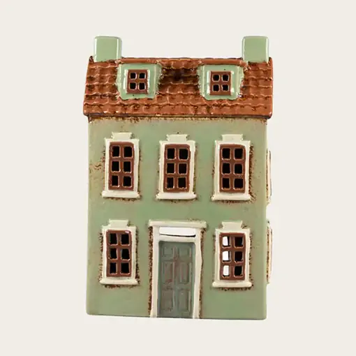Ceramic house 20,5cm, green
