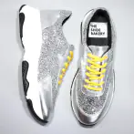 Poppy sneaker, silver glitter