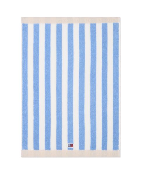 Block Striped Towel 30x50, Sky Blue/White