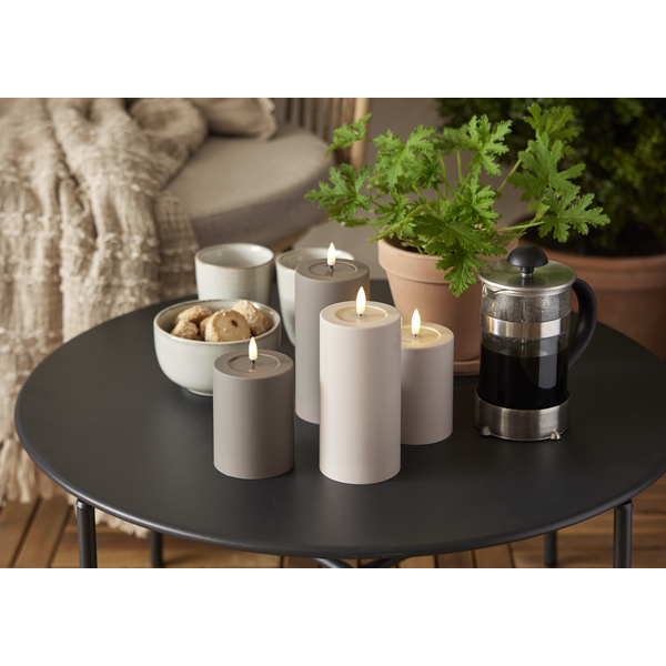 Flamme soft LED-kynttilä 17,5cm, beige