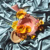 Bubbles plate 20x16cm, cinnamon