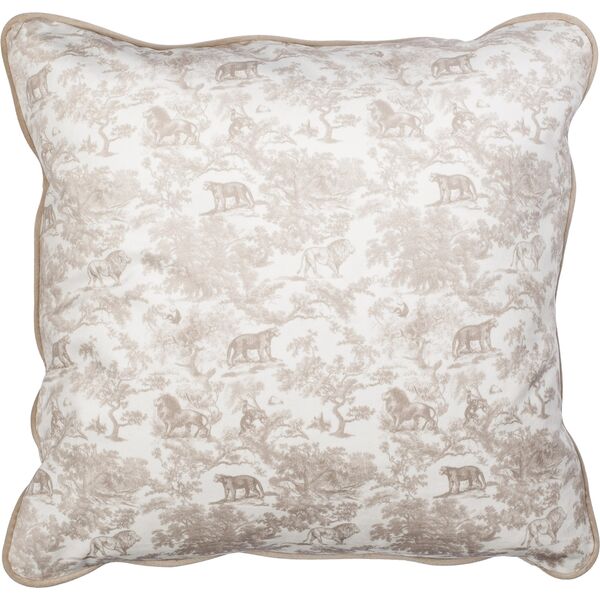 Velvet savannah pattern cushion cover 50x50, sand