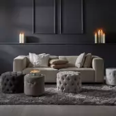 Opera footstool, chelsea flax