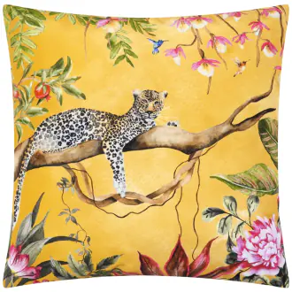 Leopard ourdoor cushion 43x43, gold