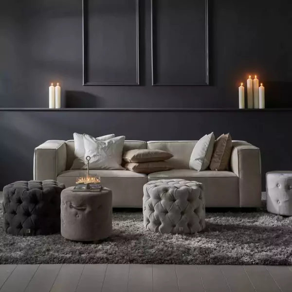 Opera footstool, chelsea flax