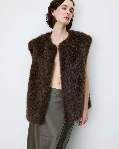 Aelio vest, chocolat
