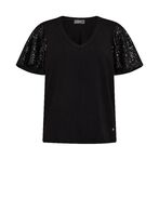 Pinter sequin tee, black
