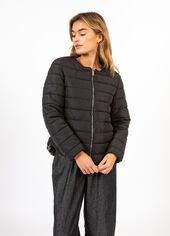 Asta quilted slim jacket, black