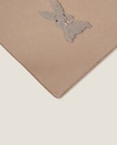 Soft cotton sweet rabbit throw 130x160, beige