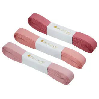 Ribbon grosgrain 16mm, colonial rose 3 pcs
