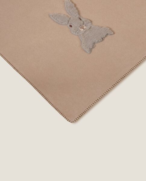 Soft cotton sweet rabbit throw 130x160, beige