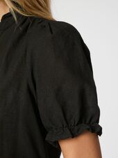 Odesa linen blouse, black