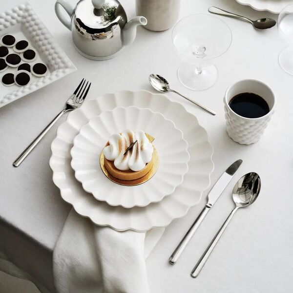 Oyster plate 20cm, white